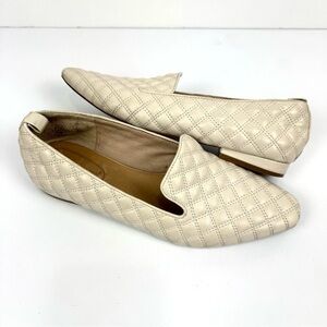 Corso Como Alanea Tapioca Cream Quilted Leather Loafers Flats Women’s Sz 9 M